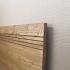Grooved Wooden Bed Headboard.  - view 3