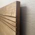 Grooved Wooden Bed Headboard.  - view 4